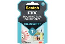 Rouleau scotch double face transparent 1,5 m x 19mm