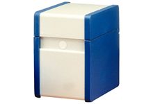 Boîte à fiche Plastique / métal 210x148 bleue et blanche