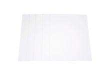 Paquet de 5 feuilles de carton épais, 2 côtés blancs, format 50 x 65 cm, 1005 g épaisseur 1,5 mm