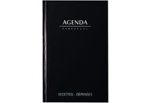 Agenda perpétuel de caisse 14x22cm noir