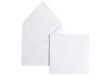 Paquet de 20 enveloppes Pollen Clairefontaine format 165 x 165mm 120g blanc