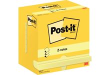 Lot de 12 bloc de 100 feuilles z-notes repositionnable 76 x 127 mm jaune