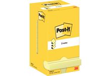 Lot de 12 blocs de 100 feuilles z-notes repositionnable 76 x 76 mm jaune