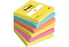 Paquet de 6 blocs notes de 100 feuilles Post-it énergie 76 x 76 mm assortis