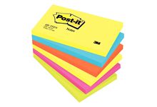 Paquet de 6 blocs notes de 100 feuilles Post-it énergie 76 x 127 mm assortis