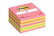 Cube de 450 feuilles de notes post-it repositionnables 76 x 76 mm néon rose