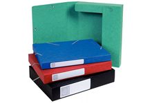 Boîte de classement CARTOBOX épaisseur 5/10ème dos 25 mm bleu rouge vert noir format 24x32cm