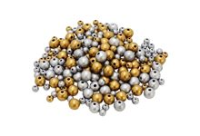 Seau 600 perles en bois coloris Or et argent