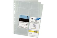 Paquet de 10 pochettes perforées pour reliure cartes de visite Visifix