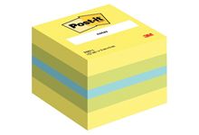 Mini cube post-it de 400 feuilles notes repositionnables, 51 x 51 mm, couleurs assorties