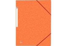 Chemise 3 rabats à élastiques TOP FILE+ en carte lustrée 4/10e 390g, orange