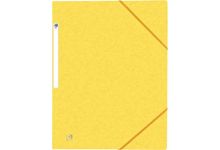 Chemise 3 rabats à élastiques TOP FILE+ en carte lustrée 4/10e 390g, jaune