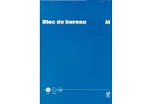 Bloc de bureau 100 feuilles, format A4, quadrillé 5x5, papier 60g