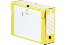 Paquet de 25 boîtes à archives carton rigide dos de 10 cm jaune