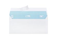 Boîte de 500 enveloppes blanches DL 110x220 90g/m² bande de protection M FIRST