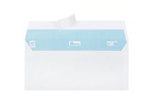 Boite de 500 enveloppes blanches 110x220mm 90g bande siliconée