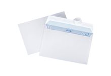 Boîte de 500 enveloppes blanches C6 114x162 80g/m² bande de protection