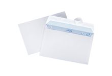 Boite de 500 enveloppes blanches 114x162mm 80g bande silliconée