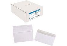 Boîte de 500 enveloppes blanches DL 110x220 80g/m² bande de protection