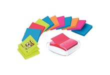 Lot de 12 blocs de 90 feuilles z-notes post-it super sticky repositionnables 76 x 76 mm couleurs ass