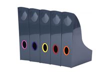 Lot de 5 porte-revues VARICOLOR gris