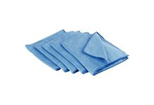 Paquet de 5 lavettes microfibres bleues