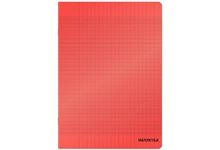 Piqûre 64 pages couverture polypropylène 17x22 cm seyes 90g Couverture :  rouge