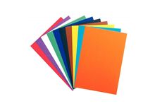 Paquet de 100 feuilles de carton couleur, 340 grammes, format : 29 x 42 cm