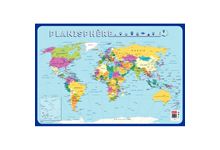 Poster en PVC 76x52cm la carte du monde