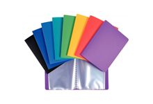 Lot de 20 protège-documents 40 vues en polypropylène, format 11x15 cm, coloris assortis