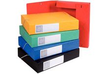 Carton de 10 boîtes de classement CARTOBOX en carte lustrée 7/10ème, dos de 60 mm, coloris assortis