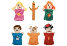 Valisette de 6 marionnettes les émotions