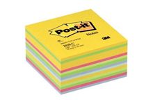 Cube de 450 feuilles de notes post-it repositionnables 76 x 76 mm couleurs assorties