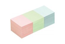 Lot de 12 blocs de notes repositionnables de 100 feuilles 40 x 50 mm couleurs pastels assorties