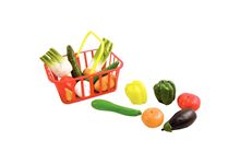 Panier de 15 légumes en plastique assortis, taille réelle