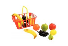 Panier de 15 fruits en plastique assortis, taille réelle