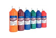 Carton de 6 flacons 1L de gouache concentrée MAJUSCULE, couleurs complémentaires