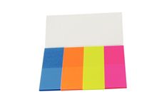 Etui de 4 distributeurs de 40 marque-pages film transparent couleurs assorties