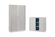 Armoire à rideaux monobloc haute H198cm corps alu/rideaux alu