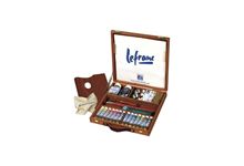 Coffret carre hetre huile lefranc corot