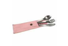 Couvert nomade inox rose
