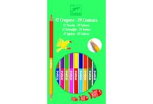 Etui 12 crayons doubles 24 couleurs nd16