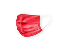 Medipop masque de protection 3 plis rouge neon