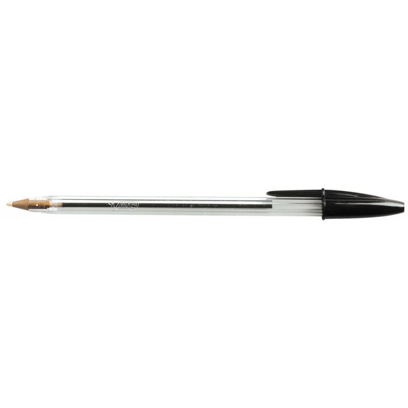 Image de  Stylo bille Cristal pointe moyenne noir 