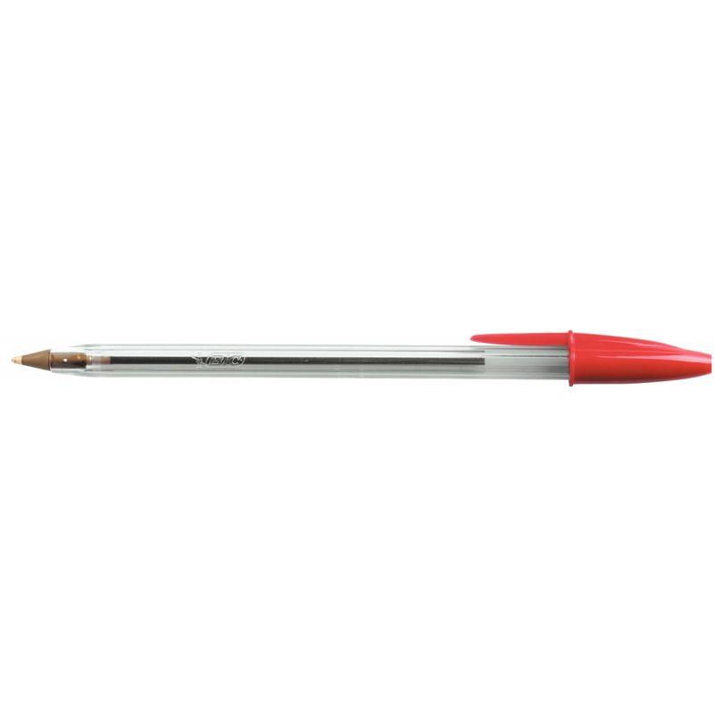 Image de  Stylo bille Cristal pointe moyenne rouge 