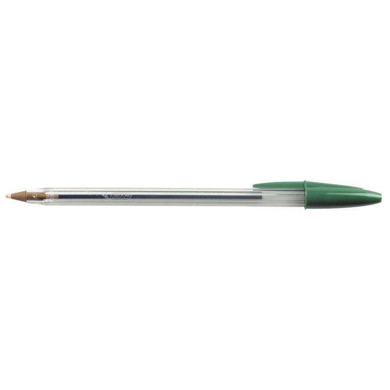 Image de  Stylo bille Cristal pointe moyenne vert 