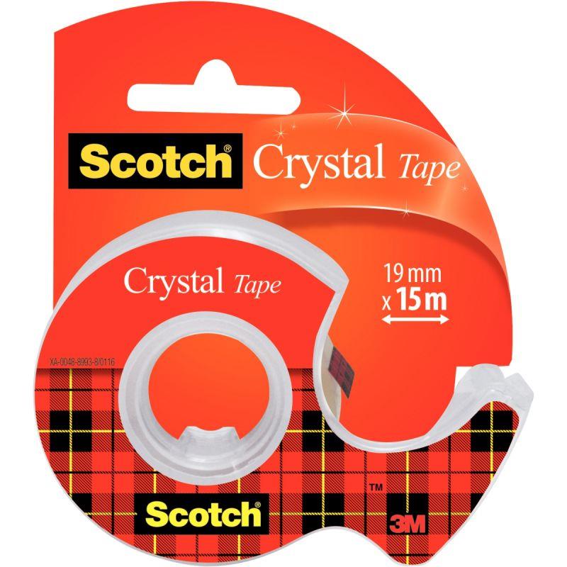 Image de  Rouleau adhésif Scotch Cristal 19mmx15m + dévidoir 