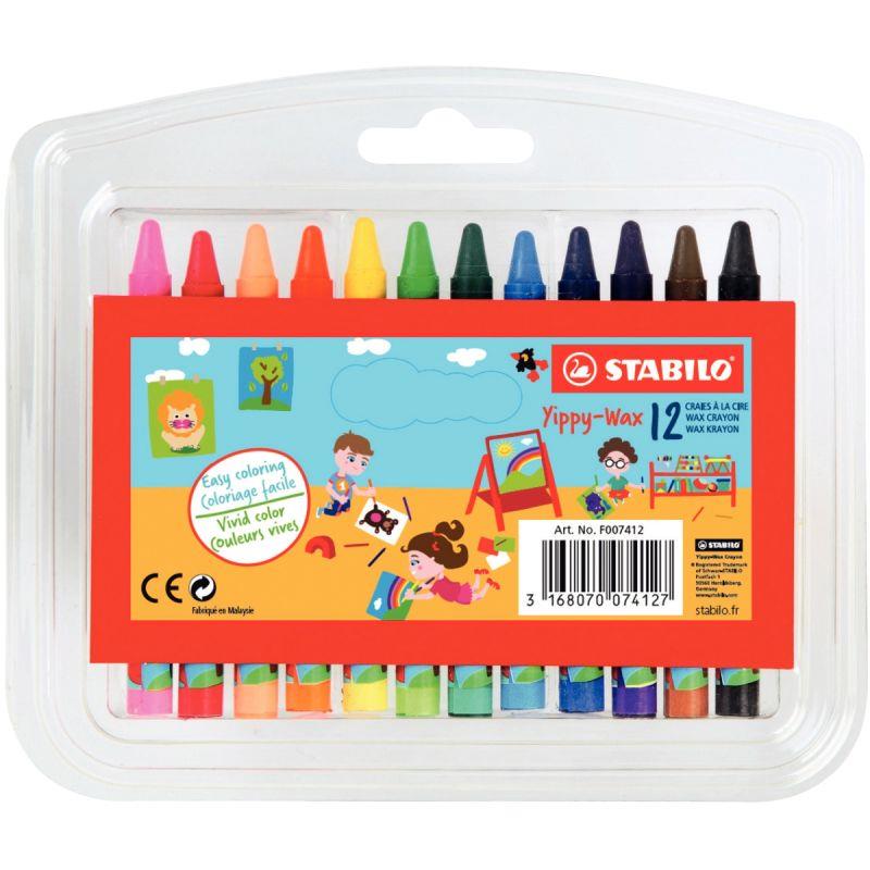 Image de  Blister de 12 Craies à la Cire Stabilo 