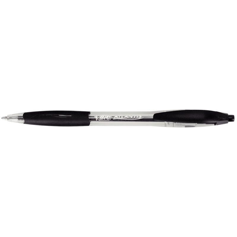 Image de  Boîte de 12 stylos Atlantis rétractable noirs 