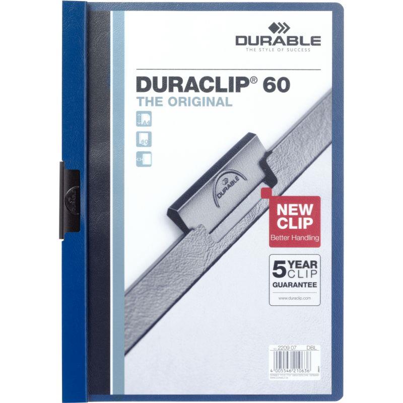 Image de  Paquet de 5 chemises DURACLIP 6mm bleu foncé 